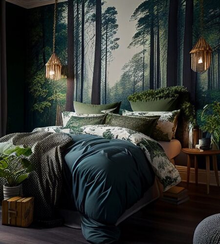 forest-theme bedroom ideas concept photo