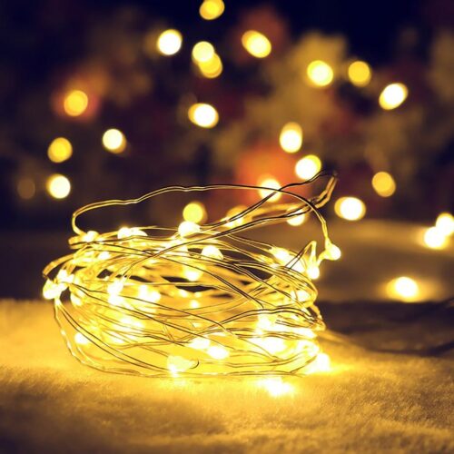 forest-themed bedroom ideas, fairy lights