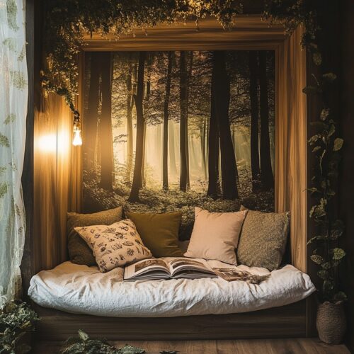 forest reading nook