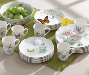 butterfly dinnerware set, butterfly dinner plates, butterfly china