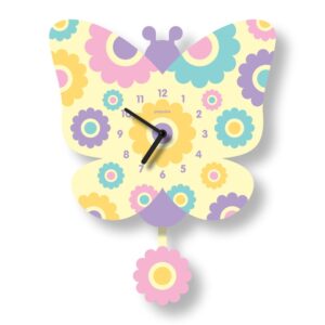 butterfly themed room ideas, butterfly kids room clock