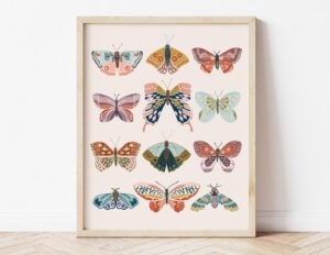 butterfly modern wall art print