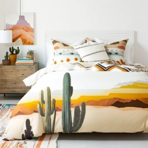 desert themed bedding, southwestern pattern bedding