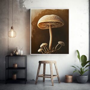 mushroom themed wall art