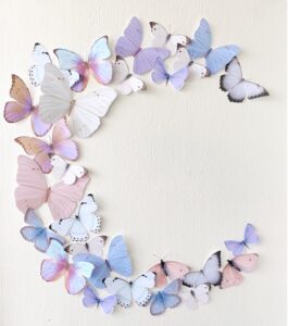 Paper butterflies for wall, butterfly-themed room ideas, butterfly decor