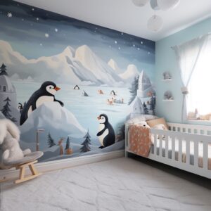 penguin Antarctic wall mural