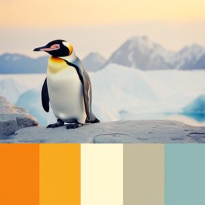 penguin-themed nursery ideas, penguin color palette