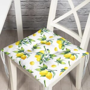 Lemon print chair cushion