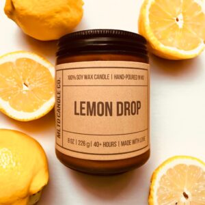 lemon scented bedroom candle