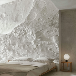 textured wall mimicking the moon