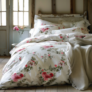 rose print bedding