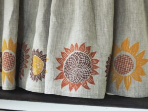 sunflower window curtains