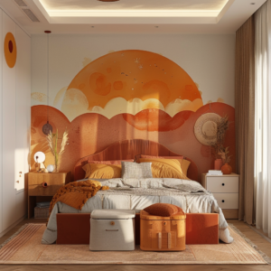 minimalist warm bedroom