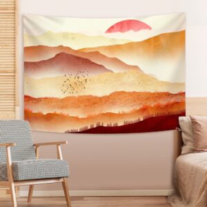 sunset bedroom decor, sunset inspired textiles, sunset themed bedroom