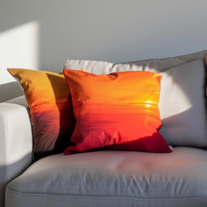 sunset color throw pillows