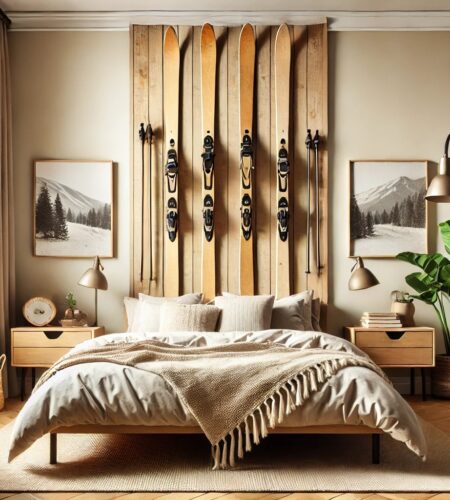 mountain-themed bedroom ideas, repurposed mountain decor