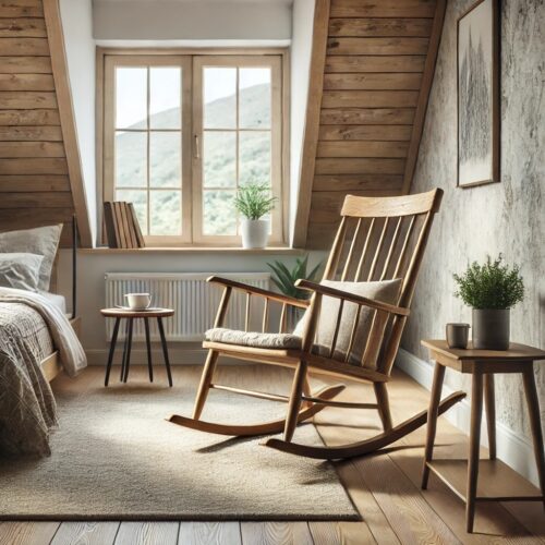 rocking chair in bedroom