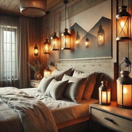 lantern style lighting bedroom