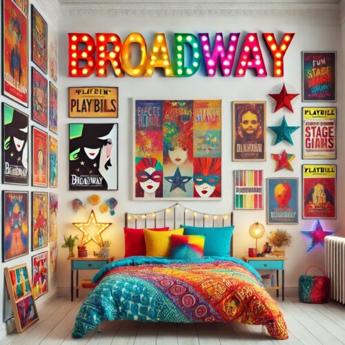 bright broadway inspired decor