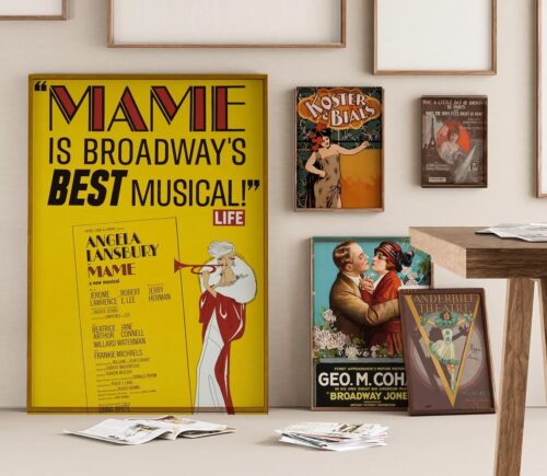 old theatre posters, vintage theatre decor